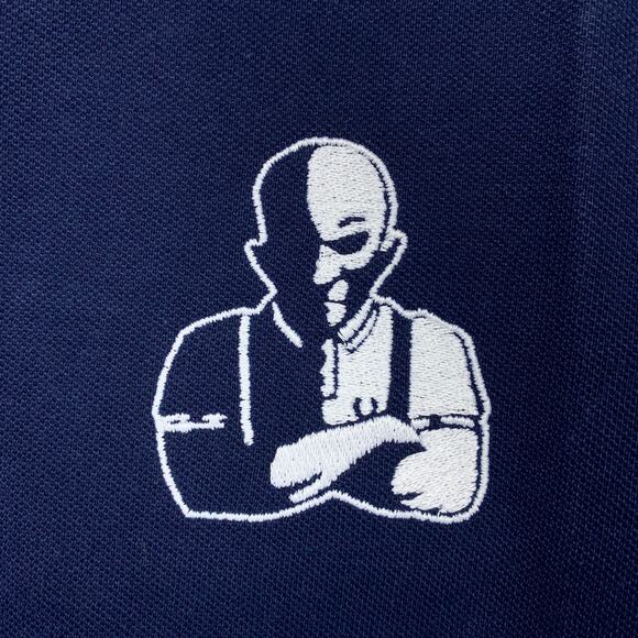 Stomper 98 Band Polo Shirt Mens Size Large Navy Blue Logo Short Sleeve NEW - Picture 6 of 6